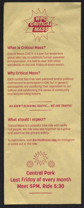 Critical Mass leaflet