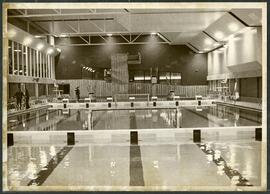 Indoor swimming pool, likely at Sargent Park Recreation Centre