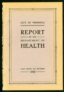 Report of the Department of Health for 1918