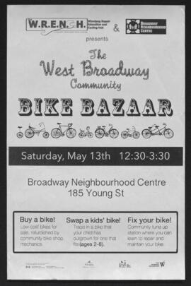 West Broadway community Bike Bazaar poster