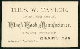 Thos. W. Taylor business card